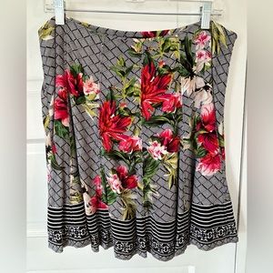 WHBM Floral Skirt